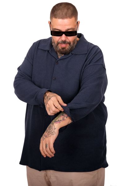Plus Size Mens Shirt 11108 NAVY