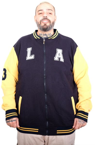 Men’s Big Size Varsity Jacket 23632 Navy