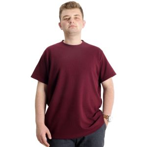 Waffle Basic T-shirt 20033 Bordo