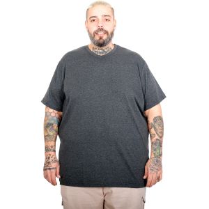 Büyük Beden Erkek Basic V Yaka T-Shirt 20150 ANTRASIT