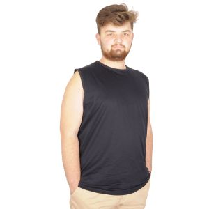 Battal Beden Erkek Kolsuz Tshirt Düz 20003 Lacivert