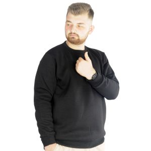 Big-Tall Men Sweatshirt Round Collar 20131 Black