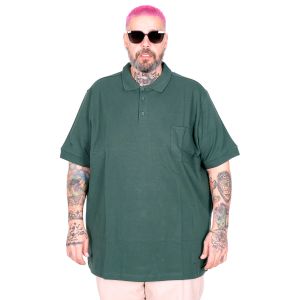 Büyük Beden Erkek T-Shirt Polo Yaka Cepli Klasik 20550 Nefti