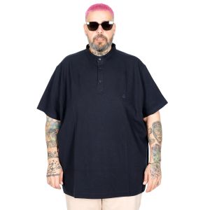 Tişört Düğmeli Hakim Yaka T-Shirt U24339 Lacivert