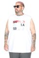 Big Size San Diego Beach Tank Tshirt 26013 WHITE