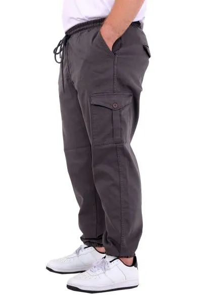 Büyük Beden Erkek Gabardin Kargo Jogger Doga 21927 Antrasit [product_color]