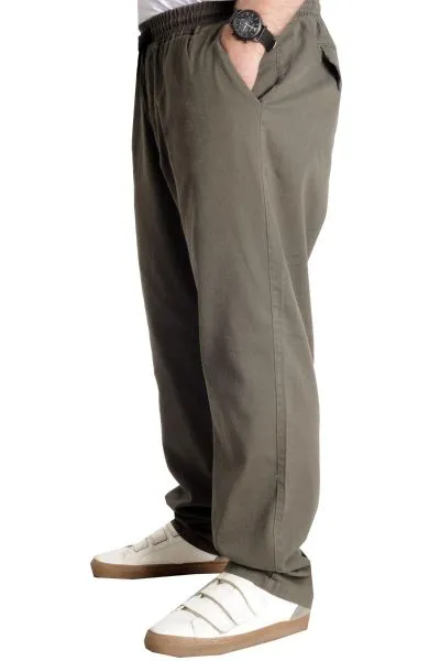 Büyük Beden Erkek Gabardin Kargo Jogger Pantolon Doğa 21928 Haki [product_color]