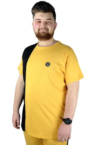 Erkek T shirt Parçalı MD08 22134 Hardal [product_color]