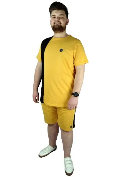 Erkek T shirt Parçalı MD08 22134 Hardal [product_color]