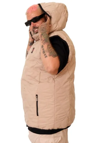Plus Size Mens Vest 25712 S.KAHVE