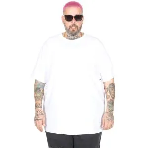 Big-Tall Men Round Collar T-Shirt Basic 20031 White