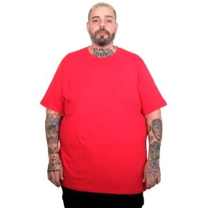 Big Size Men Basic Crew Neck T-Shirt 20031 Red