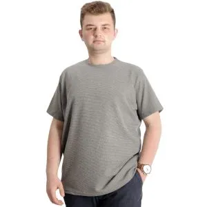 Big Size Mens T-Shirt Crew Neck WAFFLE 20033 Khaki