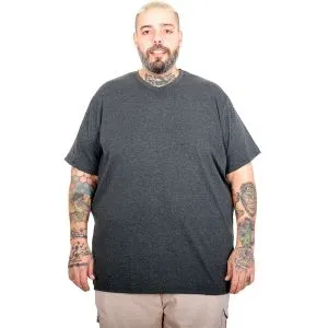 Men’s Big Size Basic V-Neck T-Shirt 20150 Anthracite