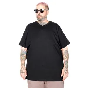 Big-Tall Men V Collar T-Shirt with Lycra 20150 Black