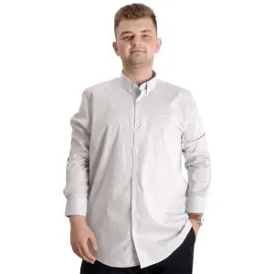 Big Size Mens Classic Shirt Elastic 20351 Grey
