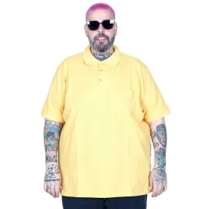 Big-Tall Mens Classic Short Sleeve Polo T-Shirts With Pocket 20550 Mustard