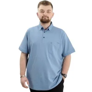 Big-Tall Men Polo T-Shirt With Pocket 20552 Blue