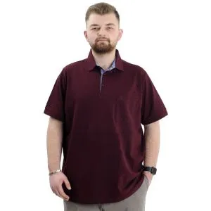 Big-Tall Men Polo T-Shirt With Pocket 20552 Plum