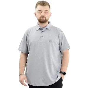 Battal Beden Erkek Tshirt Polo Yaka Nakışlı Klasik Pike 20553 Gimelanj