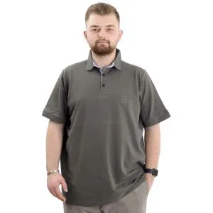 Big-Tall Men Polo T-Shirt Embroidered 20553 Khaki