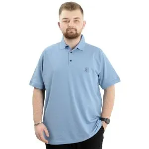 Big-Tall Men Polo T-Shirt Embroidered 20553 Blue