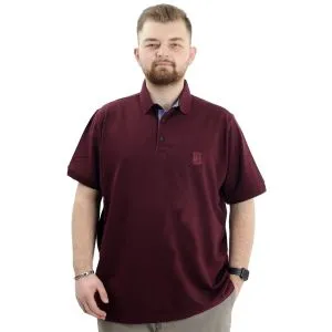Big-Tall Men Polo T-Shirt Embroidered 20553 Plum