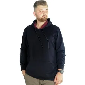 Men Sweatshirt  Bicycle Collar Basic 20131 Black