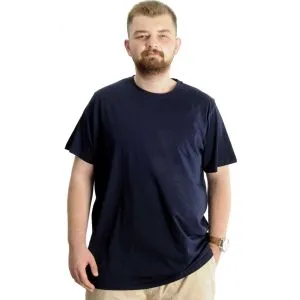 Big-Tall Men Round Collar T-Shirt Basic 20031 Navy Blue