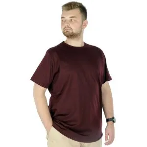 Big-Tall Men Round Collar T-Shirt Basic 20031 Burgundy