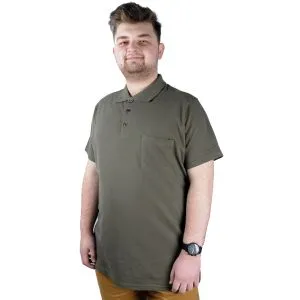 Big-Tall Mens Classic Short Sleeve Polo T-Shirts With Pocket 20550 Khaki