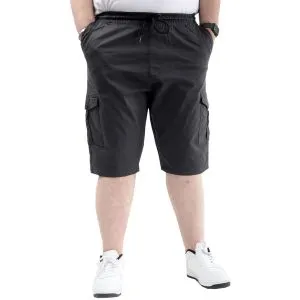 Big Size Mens Capri Cargo with pocket Beli Bağlamalı VALENCIA 21404 Antrasit