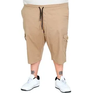 Big Size Men Cargo Capri Shorts Valencia 21404 Cappuccino