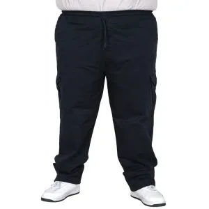 Big Size Mens Linen Cargo Jogger Pants Milano 21912 Navy Blue