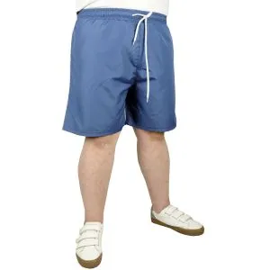 Big-Tall Men Swim Shorts White Line 21451 Indigo