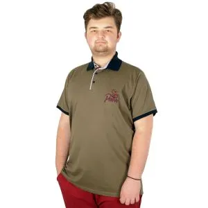 Big-Tall Men Classic Polo T-Shirt Stay Positive 21309 Khaki