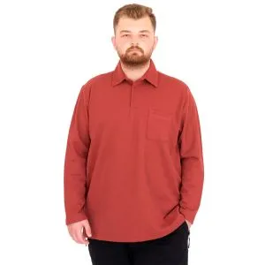 Büyük Beden Tshirt Polo U.Kol Cepli 22446 Tarçın