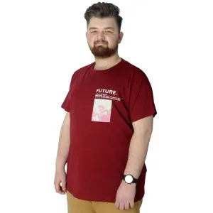 T-Shirt Baskılı Future 22154 Bordo