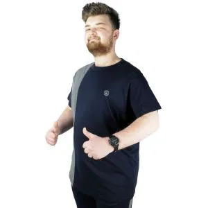 Big-Tall Men T shirt Supreme MD08 22134 Navy Blue