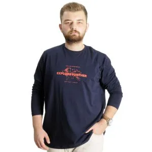 Big Size Mens T-Shirt Explore Further 23098 Navy Blue