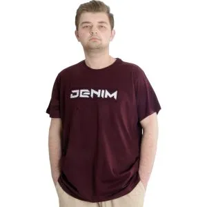 Big Size Mens T-Shirt DENIM 23115 Plum