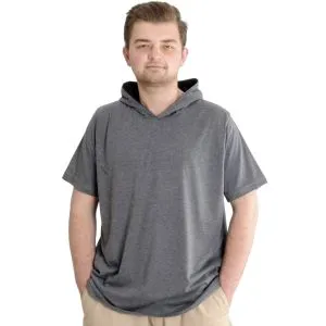 Big Size Mens T-Shirt Hoodie 23118 AntraMelange