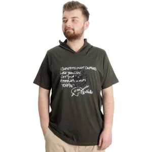 Big Size Mens T-Shirt Hoodie MUHAMMAD 23120 Khaki