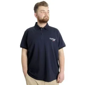 Big Size Mens T-Shirt Polo PORT SHIELD 23317 Navy Blue
