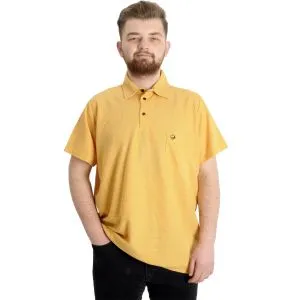 Big Size Mens T-Shirt Polo with pocket Golf WAFFLE 23320 Hardal