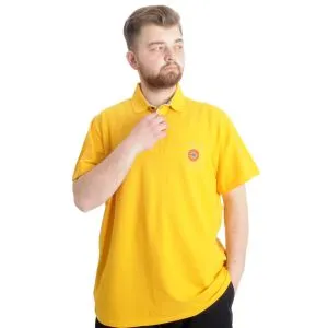 Büyük Beden Erkek T-shirt Polo ADVENTURE 23323 Hardal