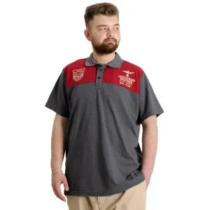 Big Size Mens T-Shirt Polo MILITARE 23327 AntraMelange