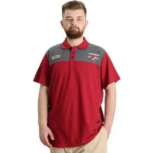 Big Size Mens T-Shirt Polo CHNGYRMD 23328 Burgundy