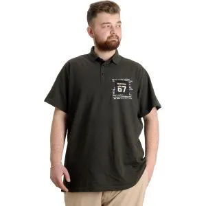 Big Size Mens T-Shirt Polo NYC 23332 Khaki