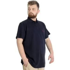 Big Size Mens T-Shirt Polo CARPE DIEM 23333 Navy Blue